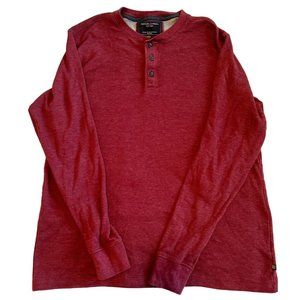 Nickel & Iron Men's Long Sleeve Burgundy Thermal Shirt Size M